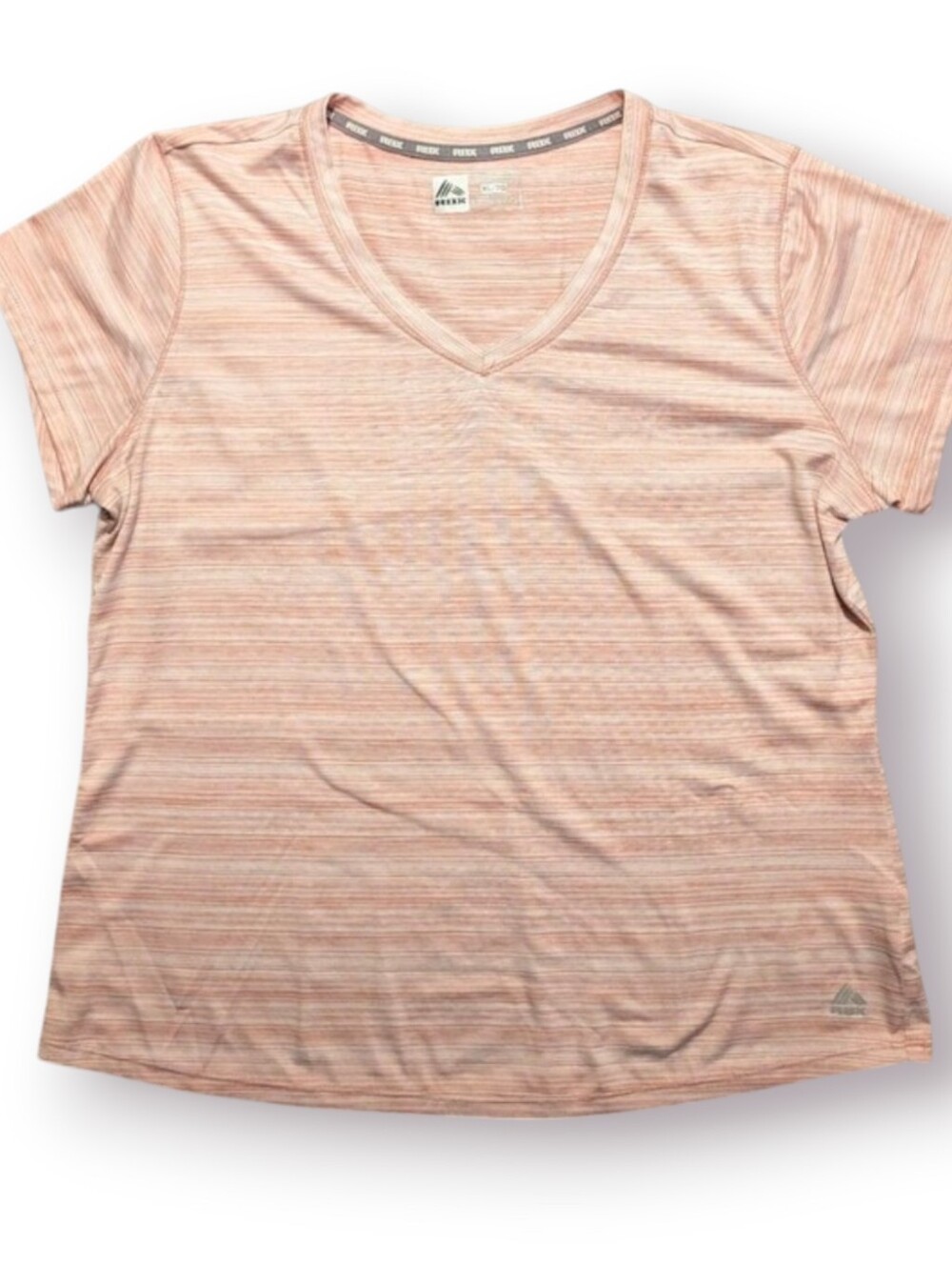 RBX Dri-activewear Performance Micro striped V-Neck Short Sleeve Tee Size XL